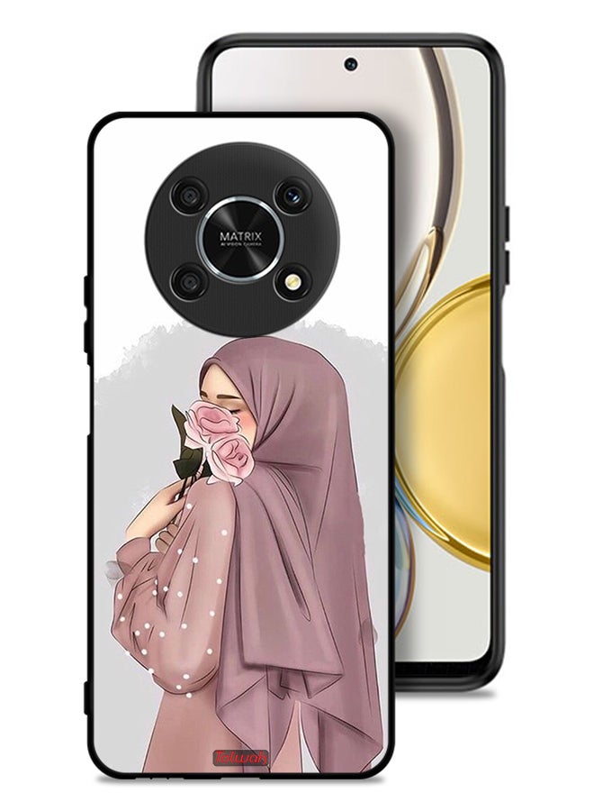 Tolwak Honor X9 5G Protective Case Cover Holding Roses Girl Art - Image 1
