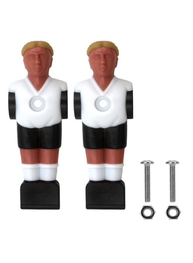 Tabletop Football Machine Accessories - Football Table Doll Player 5529 Eco-friendly Figurine Toy-Color:5529 Humanoid Doll 2 Blond White Socks + 2 Screws/pack  - Image 1
