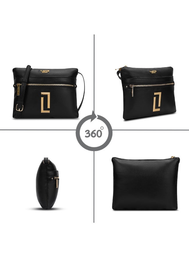 لافي حقيبة لافي لوكس نسائية بسحاب علوي سريعة أسود - Image 5