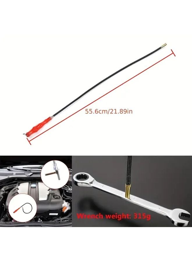 Heavy Duty Flexible Magnetic Pickup Tool 1pc Bendable Metal Retriever Stick - Image 3