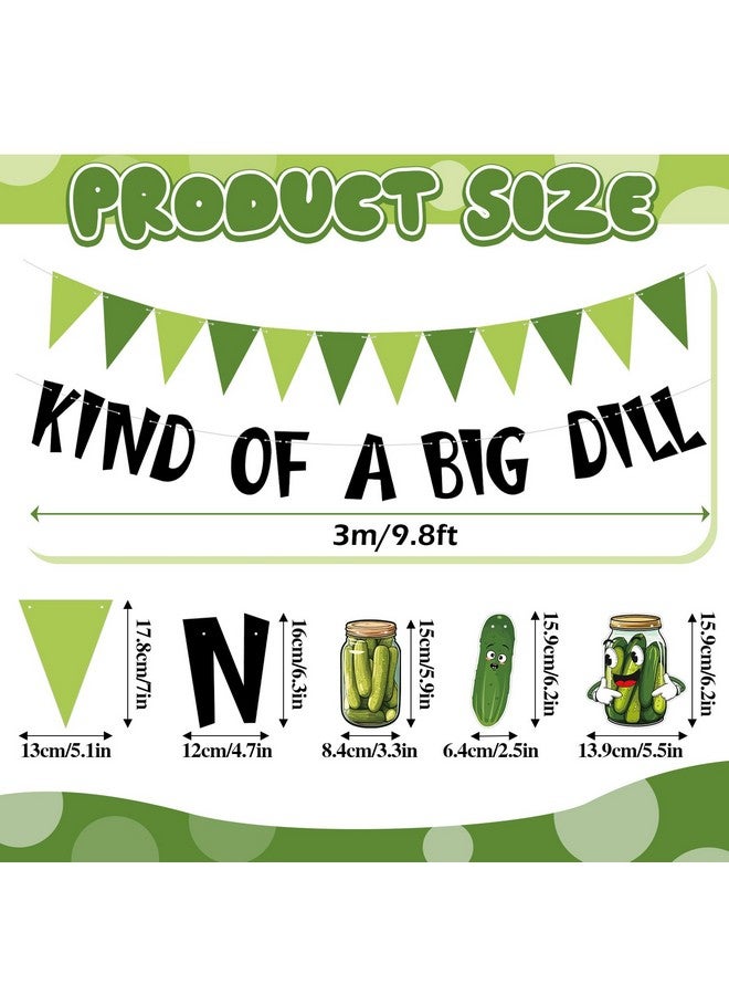 Oudain 5 Pcs Pickle Party Decorations Banners Pickle Birthday Party Decorations KIND OF A BIG DILL Banner Cartoon Funny Fruit Cucumber Birthday Supplies - Image 2