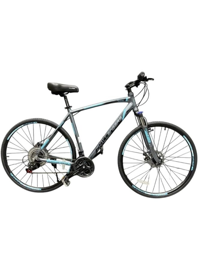 Challenger Pro-Series Hybrid Aluminum Bicycle with Suspension - 21 speeds, 27" frame