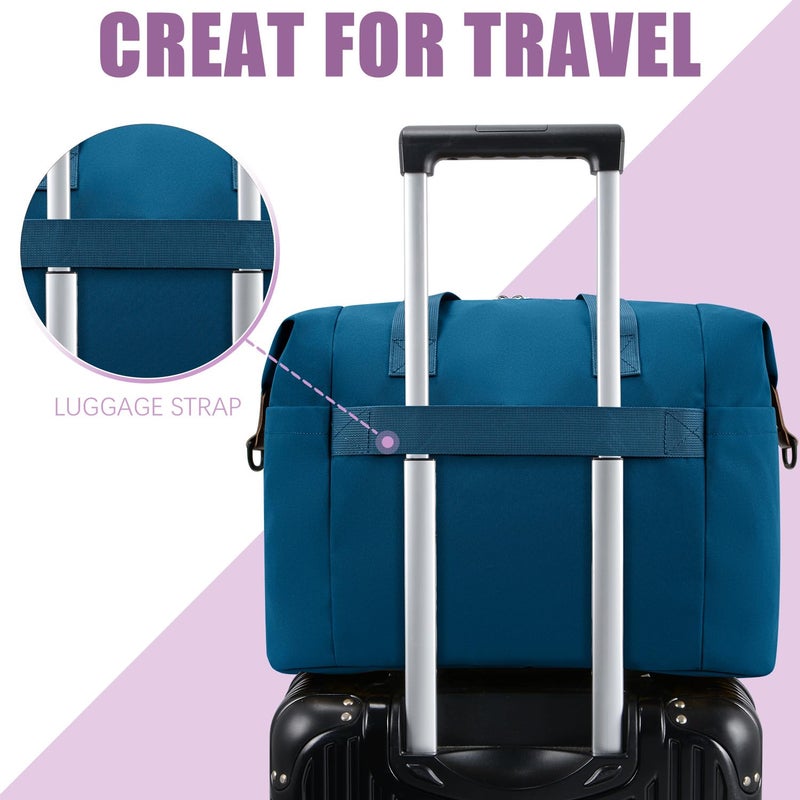 Tuwubi Diaper Bag Tote,Baby Diaper Bag with Pacifier Case Large Travel Diaper Tote Caddy for Mom and Dad Multifunction Baby Bag - M-Teal - Image 5