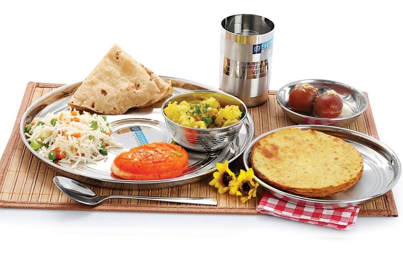 Shreepal طقم عشاء شريبال من الفولاذ المقاوم للصدأ مكون من 36 قطعة، تصميم أنيق | طقم غداء، طقم شاجون | طقم أدوات المطبخ للمنزل - Image 3