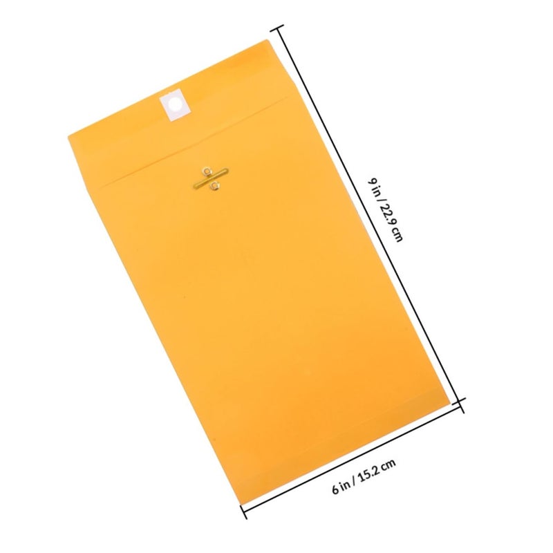 Brown Kraft Clasp Envelopes 6x9 Inch Heavyweight Paper For Office Legal Documents Mailing - Image 3