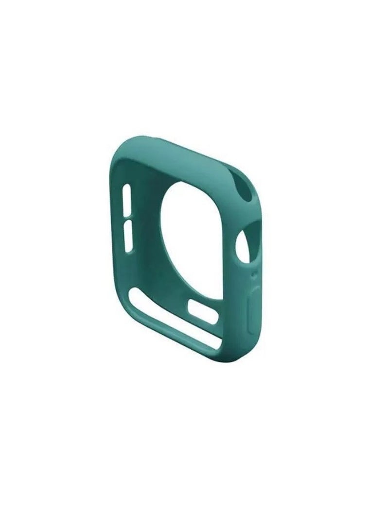 Green For Apple Iwatch S9/S8/S7 (45mm) Silicone Protective Case, Protective Case Hard Pc Protective Cover Shockproof Hollow - Image 1