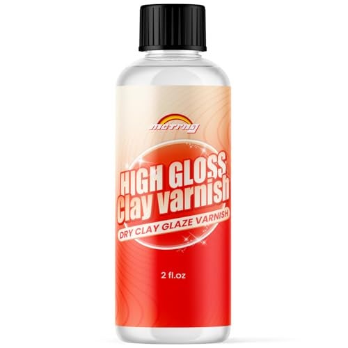 MCTRHG Clay Glaze, Gloss Varnish for Air Dry Clay Waterproof, Polymer Clay Glaze, Non-Toxic & Anti-Cracking, High Gloss for Air Dry Clay, Polymer Clay, Oven Baked Clay, Pottery Clay, Ceramic Clay - Image 1