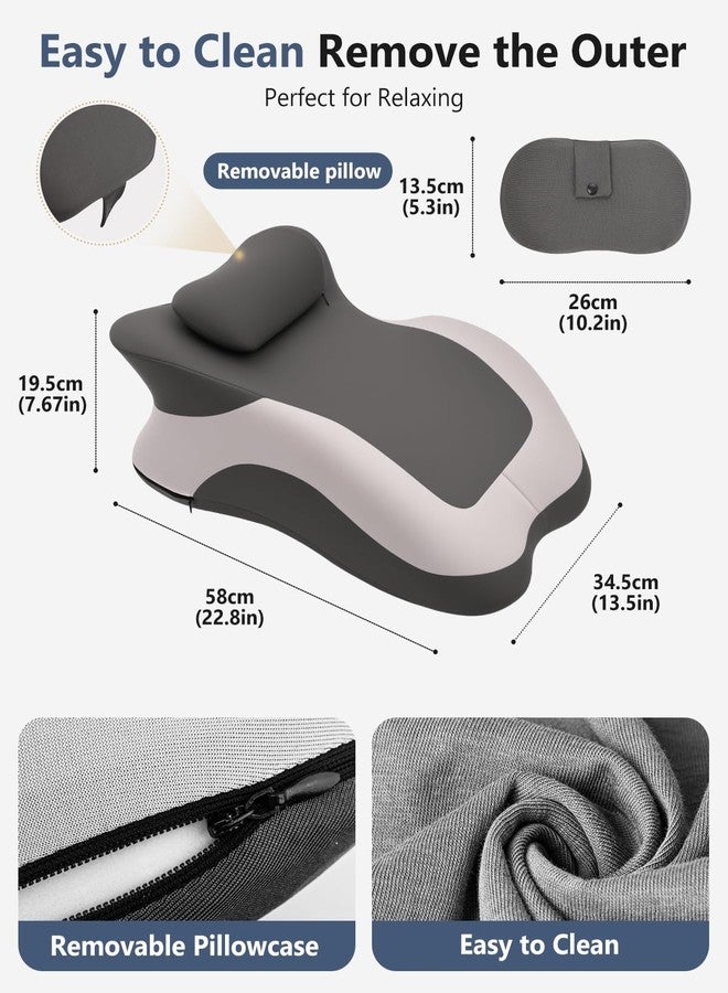 Eppyyo Memory Foam Ergonomic Wedge Pillow, Squat Pillow, Prone Pillow for Sleeping, Reading Pillow for Bed, Ideal for Massage, with Removable Cover, Back Support, Multi-Functional Memory Foam (Grey) - Image 2