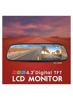 Car Rear View Mirror Digital TFT LCD Color Monitor - 4.3", New Spider Plus -PD-439B, PAL/NTSC Compatible