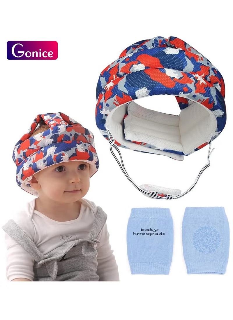 Gonice Baby Safety Head Cushion Bumper Bonnet Helmet - Blue  - Image 1