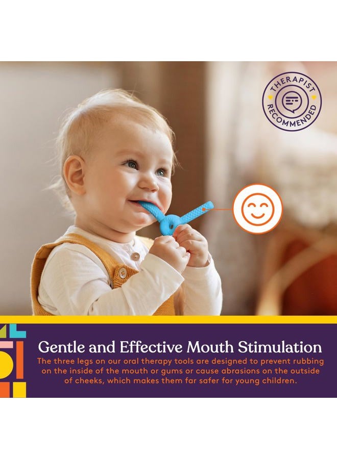 Special Supplies FLUXY Oral Motor Tool Therapy Sensory Motor Aid with 3 Unique Textures Blue - Image 5