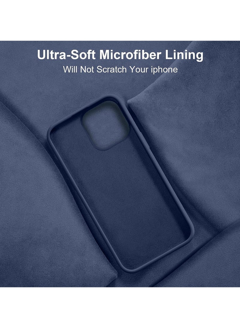 Silicone Case Compatible with iPhone 15 Pro 6.1inch, Slim Liquid Silicone, Layers of Soft Gel Rubber Shockproof, Protective Phone Case Cover with TPU Lining (Dark Blue) - Image 5