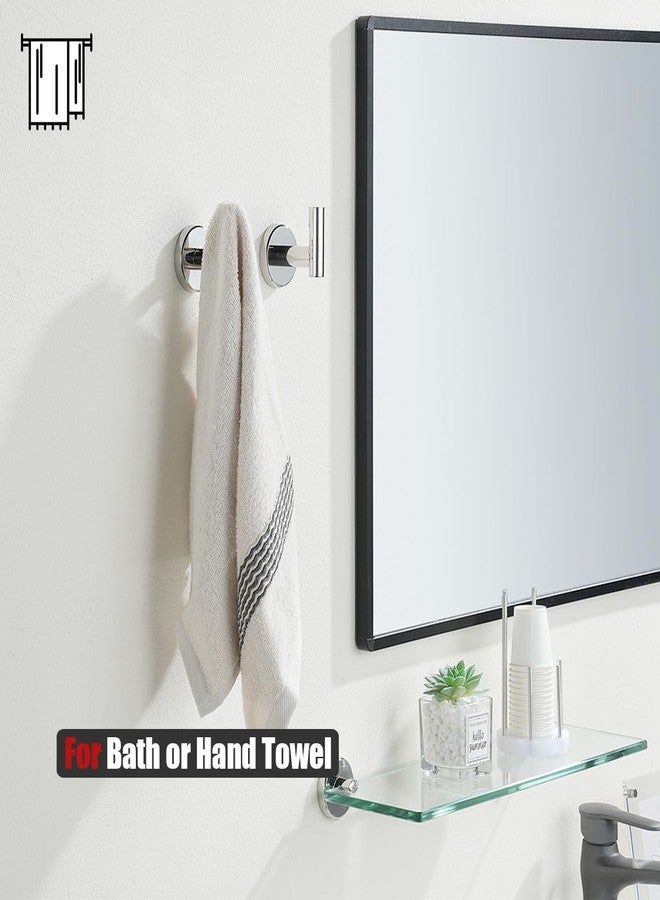JQK Bathroom Hardware Set Polished Steel, 5-Piece Bath Accessories Set Wall Mount Includes 24 in Towel Bar, Towel Ring, Toilet Paper Holder, 2 Towel Hooks, BAS125-CH - Image 4