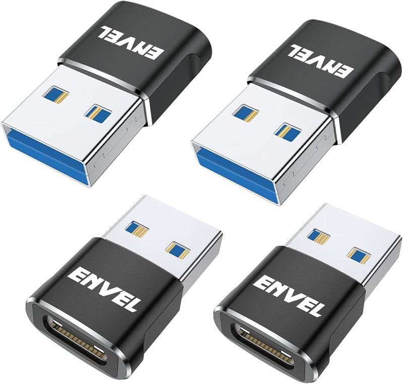 ENVEL USB C to USB Adapter, 4 Pack 10 Gbps USB 3.2 to USBC Adapter - Image 1
