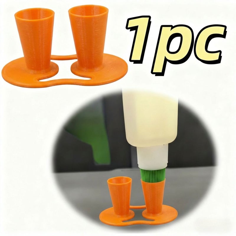 Orange Inverted Glue Bottle Rack Non Slip Base Stable Fixation Compact Stand - Image 1