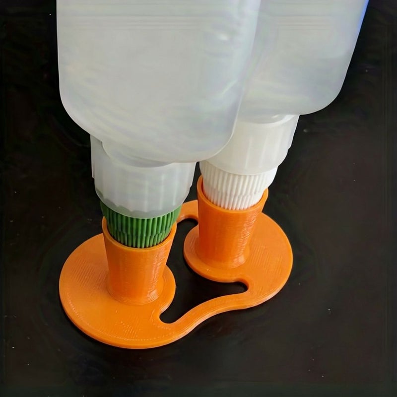 Orange Inverted Glue Bottle Rack Non Slip Base Stable Fixation Compact Stand - Image 5