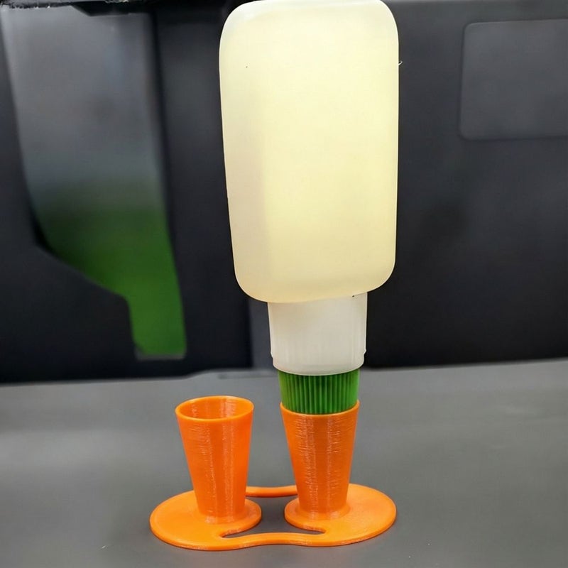 Orange Inverted Glue Bottle Rack Non Slip Base Stable Fixation Compact Stand - Image 3