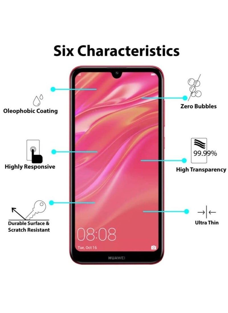 vesus Huawei Y7 Prime (2019) Screen Protector Tempered Glass [Anti-Glare][HD Full Coverage][Easy Installation][Touch Sensitive] - Image 2