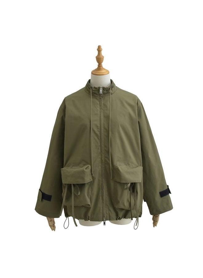 American Style Hot Girl Fashion Joker Personality Street Work Windbreaker Short Coat Coat 2024 Autumn Wholesale  - Image 2
