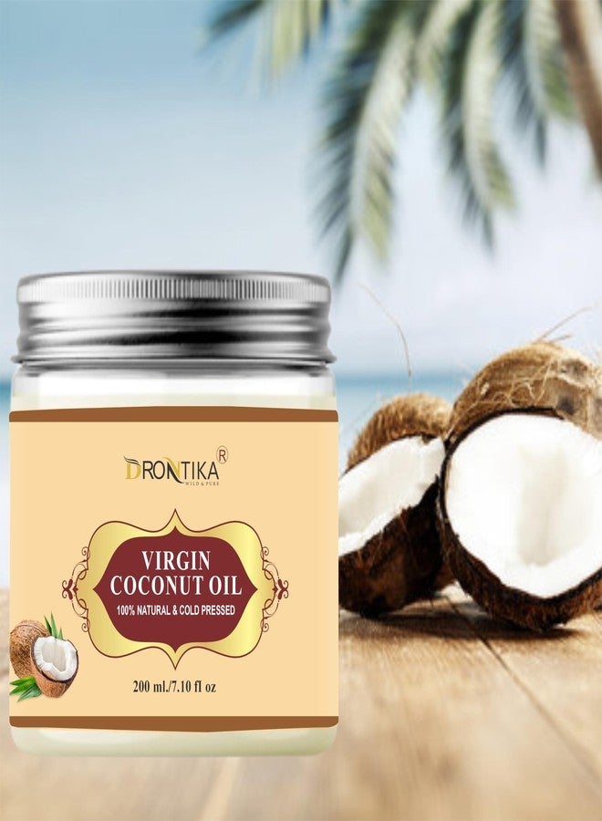 Drontika Coconut Oil Herbal Cold Pressed Extra Virgin | Hair Oil For Men & Women | Ideal For All Type Skin & Hair Growth | Unbleached & Unrefined | Chemical free - 200 ml - Image 4