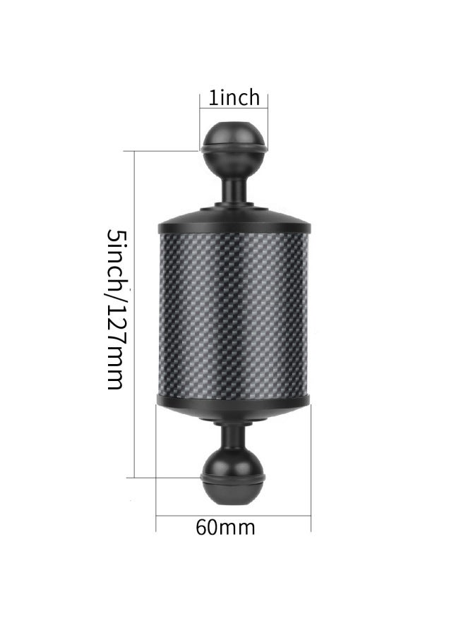 Flying Over 60mm Diameter Buoyancy Arm Triple Anti-leakage Anti-removal High Water Pressure 5/8/10/12 Inch Buoyancy Lamp Arm-Color:5 Inch Black  - Image 1