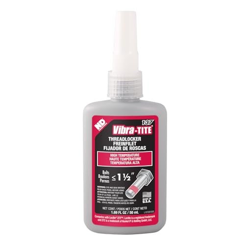 Vibra-TITE VibraTITE  13750 137 Permanent High Temperature and High Strength Anaerobic Threadlocker 50 ml Bottle Red - Image 1