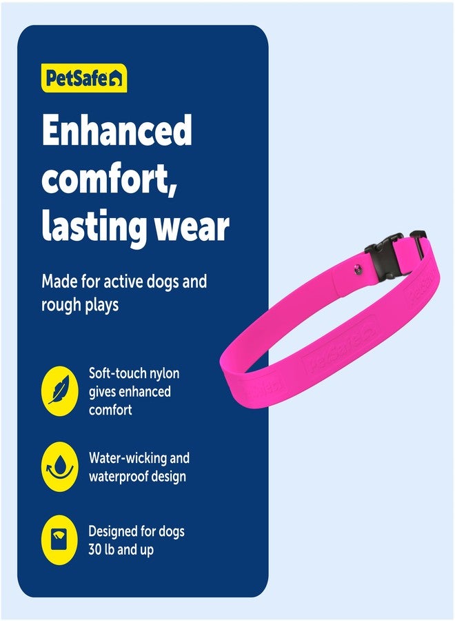 بيت سيف حزام بديل من PetSafe لطوق تتبع الكلاب Guardian GPS + وطوق تتبع الكلاب Guardian GPS - مصنوع من مادة ناعمة الملمس - مقاوم للماء - قابل للتعديل - تصميم متين - وردي - Image 4