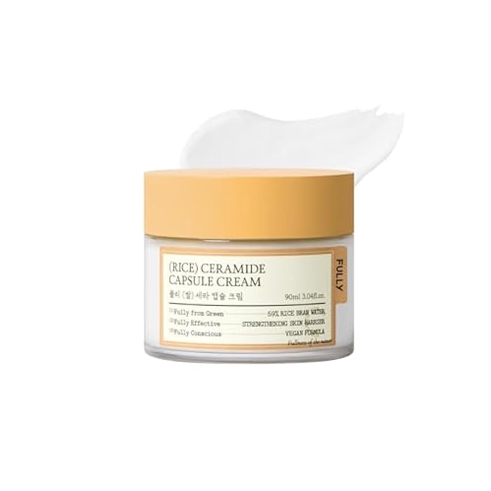 FULLY Rice Ceramide Moisturizing Cream – Deep Hydration Korean Facial Cream with Rice Bran Extract & Ceramide, Strengthens Barrier, Glowing Skin, Fragrance-Free, Vegan& Dermatologist Tested 3.04 fl.oz - Image 1