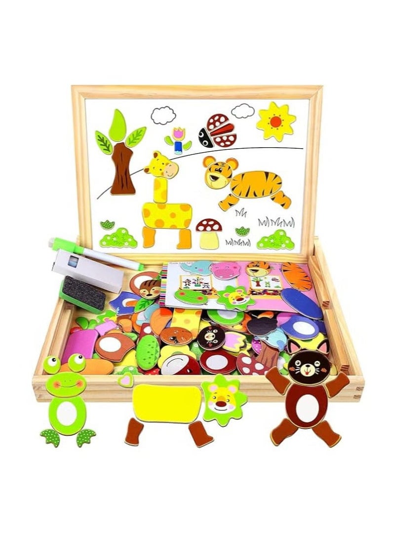 Animal wood board, 2 in 1, magnetic face  - Image 1