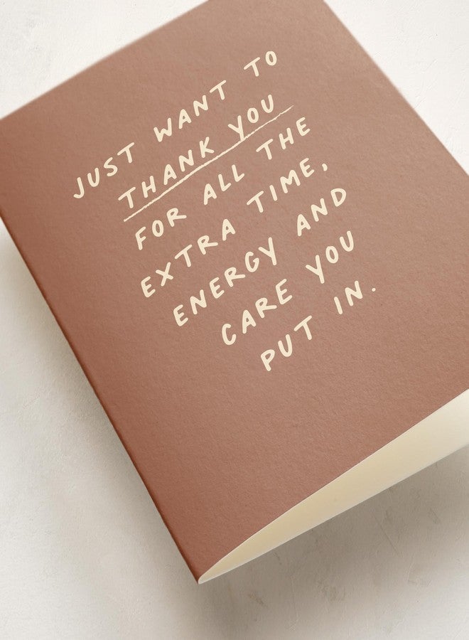 Minted Passing Notes Thank You Card – Premium 5x7 Appreciation Card with Envelope, Modern Handwritten Message, Premium paper for Teachers, Coworkers, Friends, Volunteers, Caregivers - Image 2