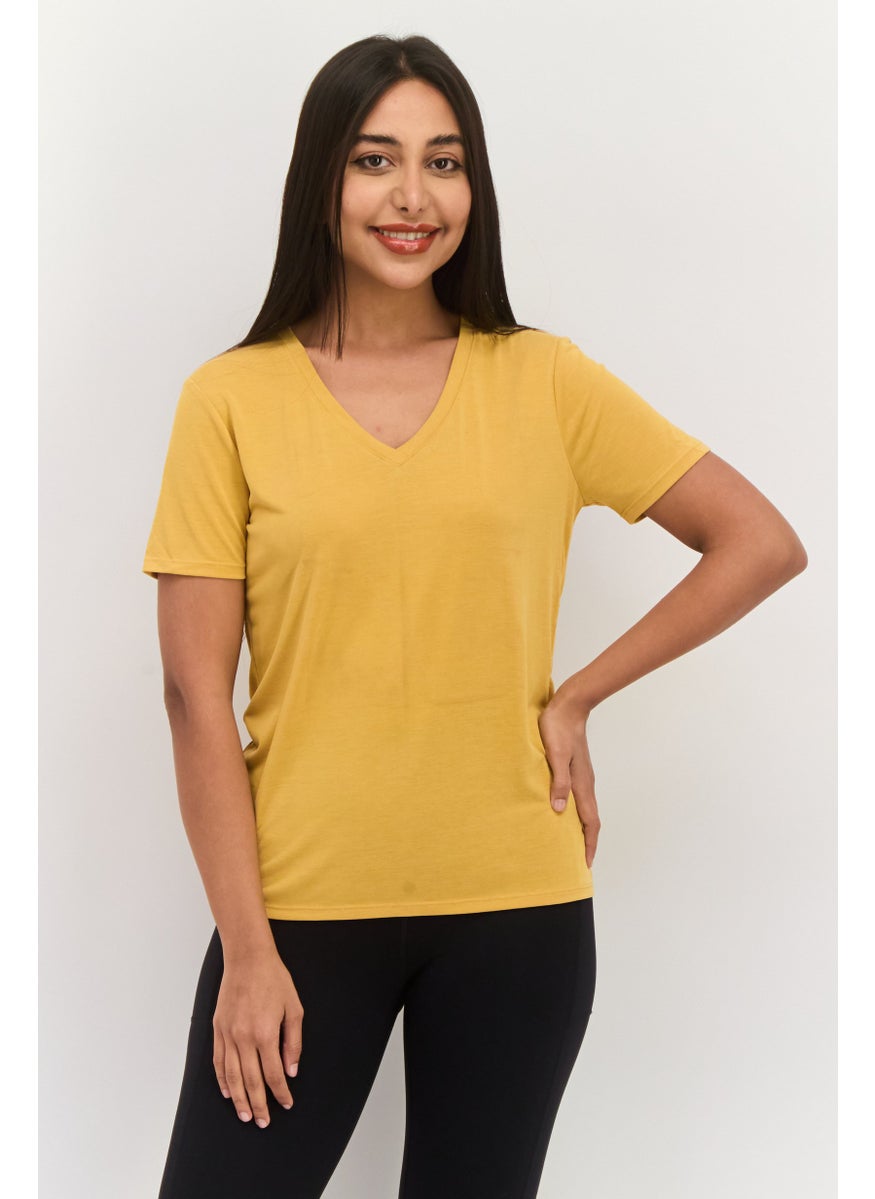 Women Sportswear Fit Short Sleeve Outdoor Top, Mustard - pzsku/Z74875B5E0AF4AECE3CD4Z/45/_/1737641977/a09218a4-de60-4f83-84c1-95b597d8948b