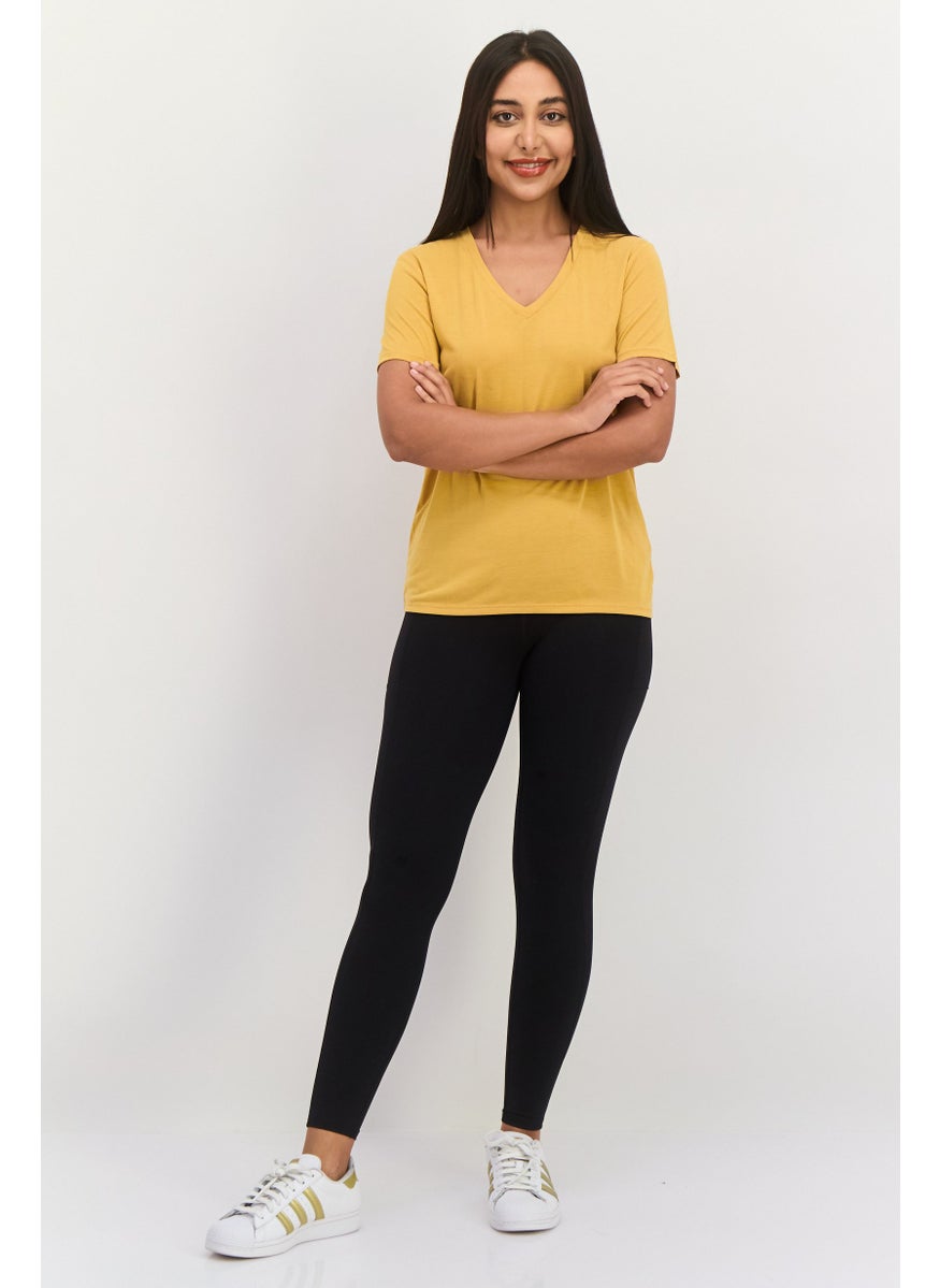 Women Sportswear Fit Short Sleeve Outdoor Top, Mustard - pzsku/Z74875B5E0AF4AECE3CD4Z/45/_/1737642011/47256055-cdf7-40d4-b2a8-3dc1defe2b98