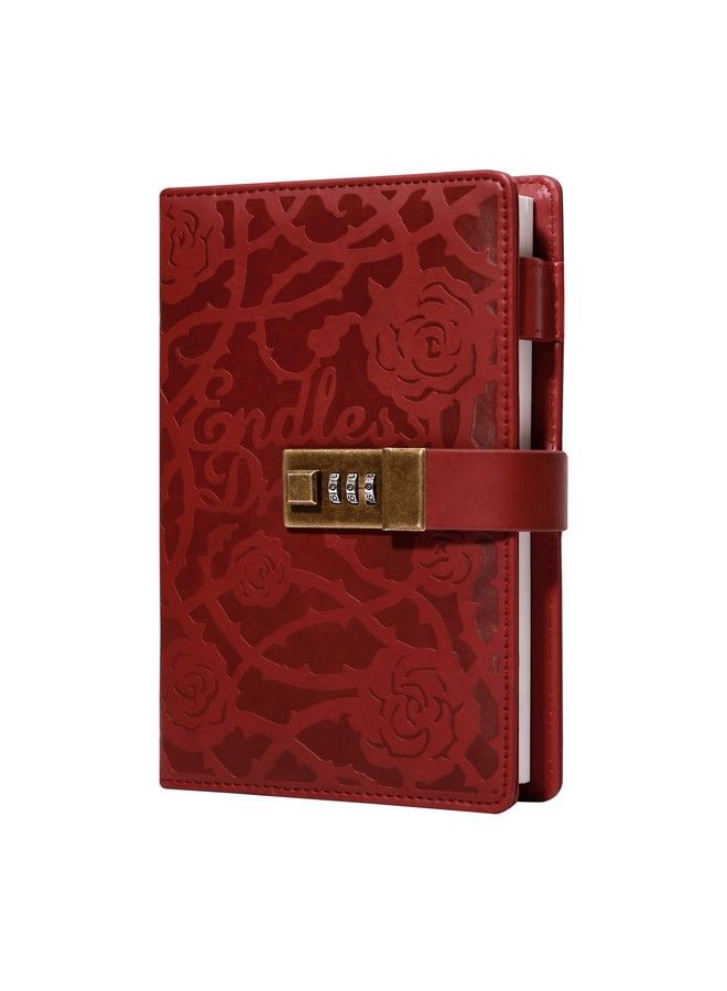 CAGIE Diary With Lock Combination Digital Lockable Secrets Journal 224 Pages Thick Refillable Locked Diary 5.9 X 7.9 Inch Khaki Locking Notebook For Adults Women  - Image 1