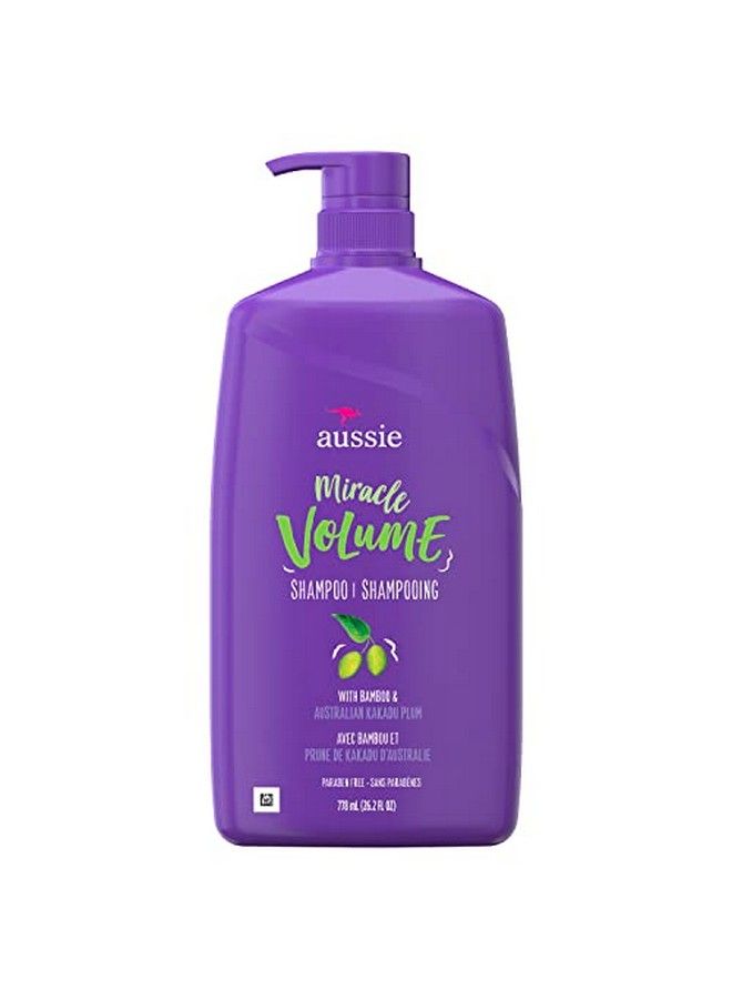 Aussie Miracle Volume With Plum Bamboo Paraben Free Shampoo 26.2 Fl Oz - Image 1