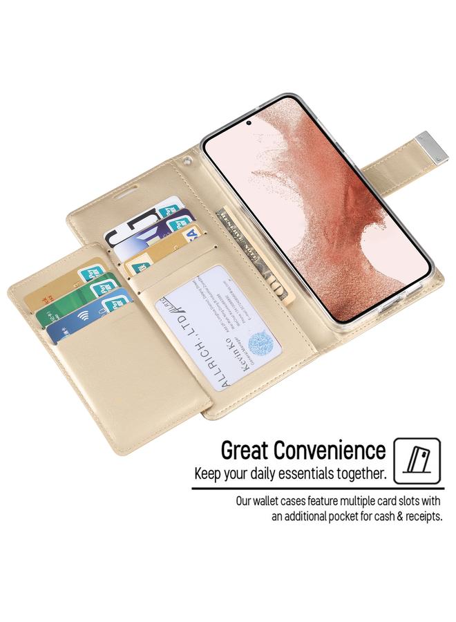 GOOSPERY Case For Samsung Galaxy S23+ 5G RICH DIARY Crazy Horse Texture Leather Phone Case - Image 5