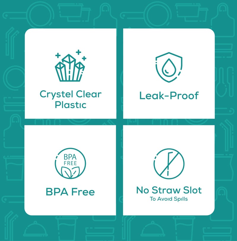 GUSTO [9 oz. - 50 Count Clear Plastic Cups With ?Flat Lids (No Hole)  Fruit Cups with Lids for Party - Perfect for Smoothies  Milkshakes  and To-Go Beverages - (Formerly Comfy Package) - Image 4