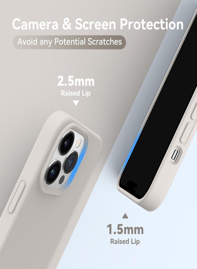AOTESIER Magnetic for iPhone 13 Pro Phone Case, [Compatible with MagSafe][Military Shockproof Protection] Silicone Case with Soft Microfiber Lining, Camera & Screen Protection 6.1 inch, Stone - Image 5