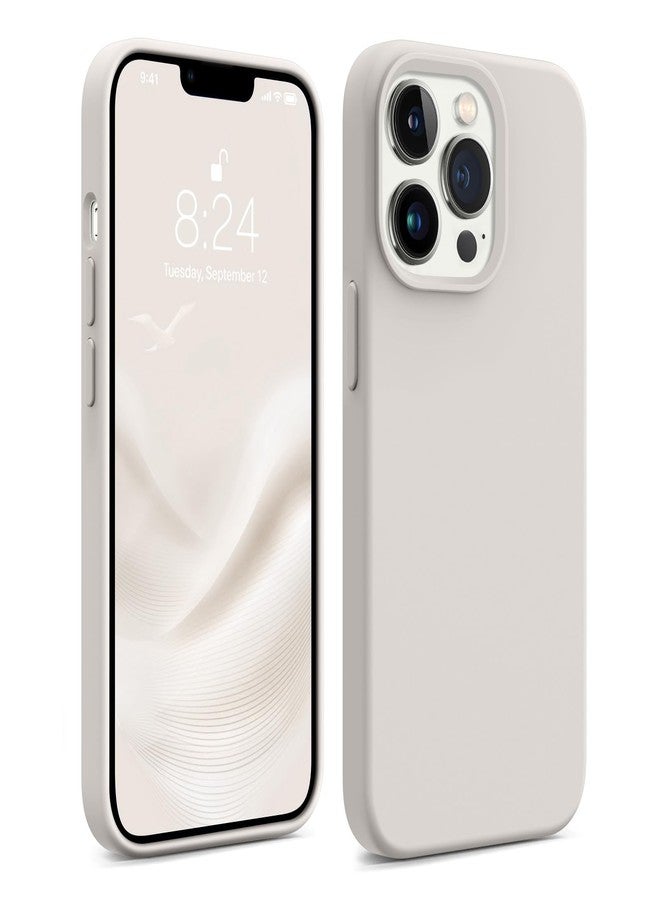 AOTESIER Magnetic for iPhone 13 Pro Phone Case, [Compatible with MagSafe][Military Shockproof Protection] Silicone Case with Soft Microfiber Lining, Camera & Screen Protection 6.1 inch, Stone - Image 1