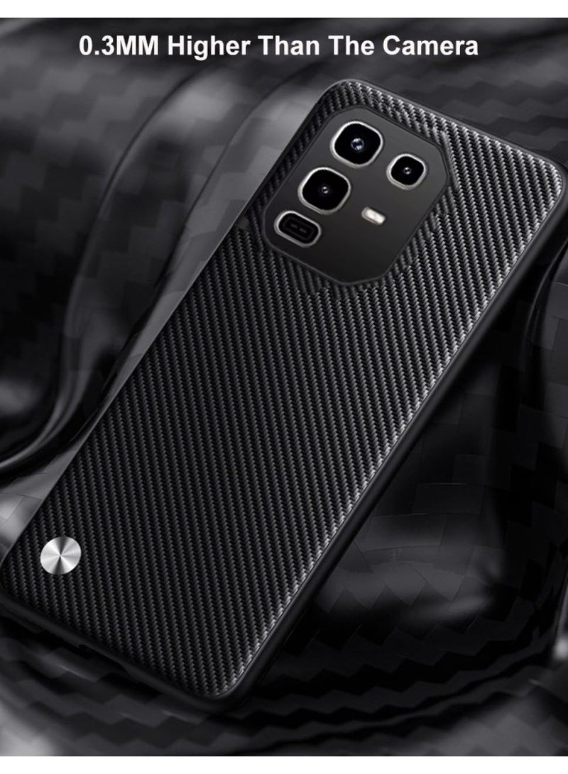 Case for Infinix Note 50X, Slim Business Leather Cover with All-Inclusive Lens Protection Minimalist Shockproof Back Case Shell,Black - Image 2