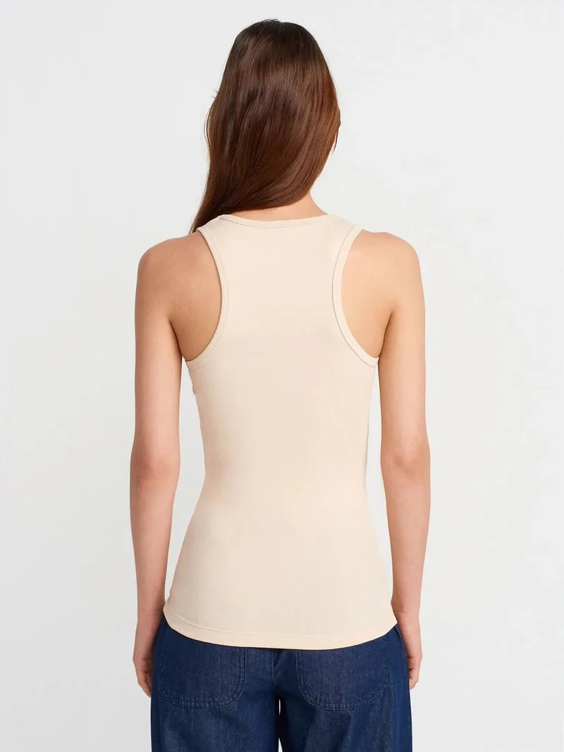 ديلفين Dilvin Ribbed Sleeveless Cami Blouse