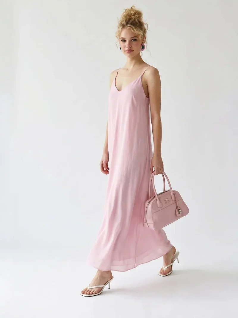 Mixray MIXRAY Sleeveless A-line Maxi Dress