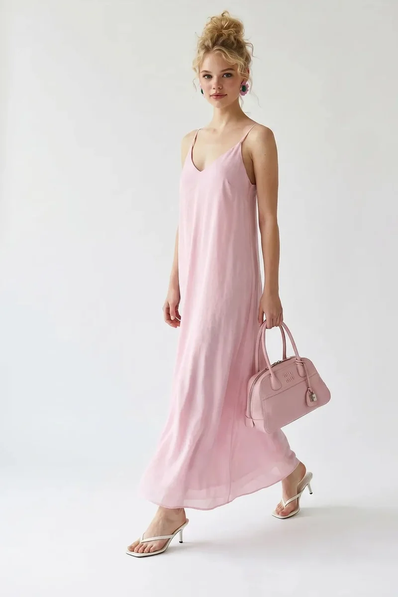 Mixray MIXRAY Sleeveless A-line Maxi Dress
