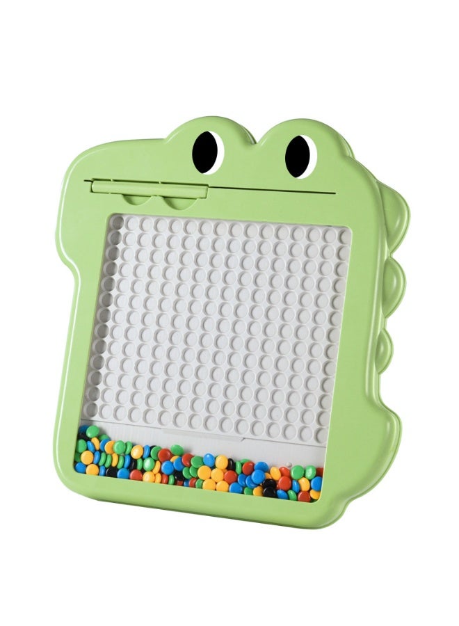 MIXDE Magnetic drawing board, large doodle board with magnetic pen and beads, magnetic dot art, Montessori educational preschool toy 
