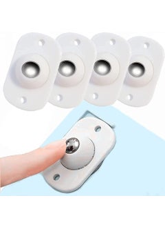 H&D PIPALIYA HD PIPALIYA 8Pcs Self Adhesive Mini Swivel Casters WheelsUniversal Wheels at The Bottom of The Storage Box Swivel Caster Wheels 360 Degree Rotation Pulley for Furniture Various Storage Boxes 8  - Image 1