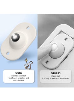 H&D PIPALIYA HD PIPALIYA 8Pcs Self Adhesive Mini Swivel Casters WheelsUniversal Wheels at The Bottom of The Storage Box Swivel Caster Wheels 360 Degree Rotation Pulley for Furniture Various Storage Boxes 8  - Image 5