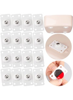 H&D PIPALIYA HD PIPALIYA 8Pcs Self Adhesive Mini Swivel Casters WheelsUniversal Wheels at The Bottom of The Storage Box Swivel Caster Wheels 360 Degree Rotation Pulley for Furniture Various Storage Boxes 8  - Image 2