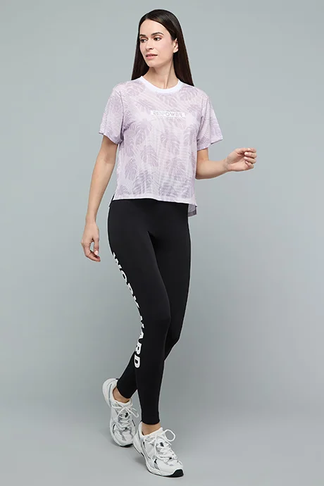 R&b Patterned T-Shirt with Crew Neck and Short Sleeves