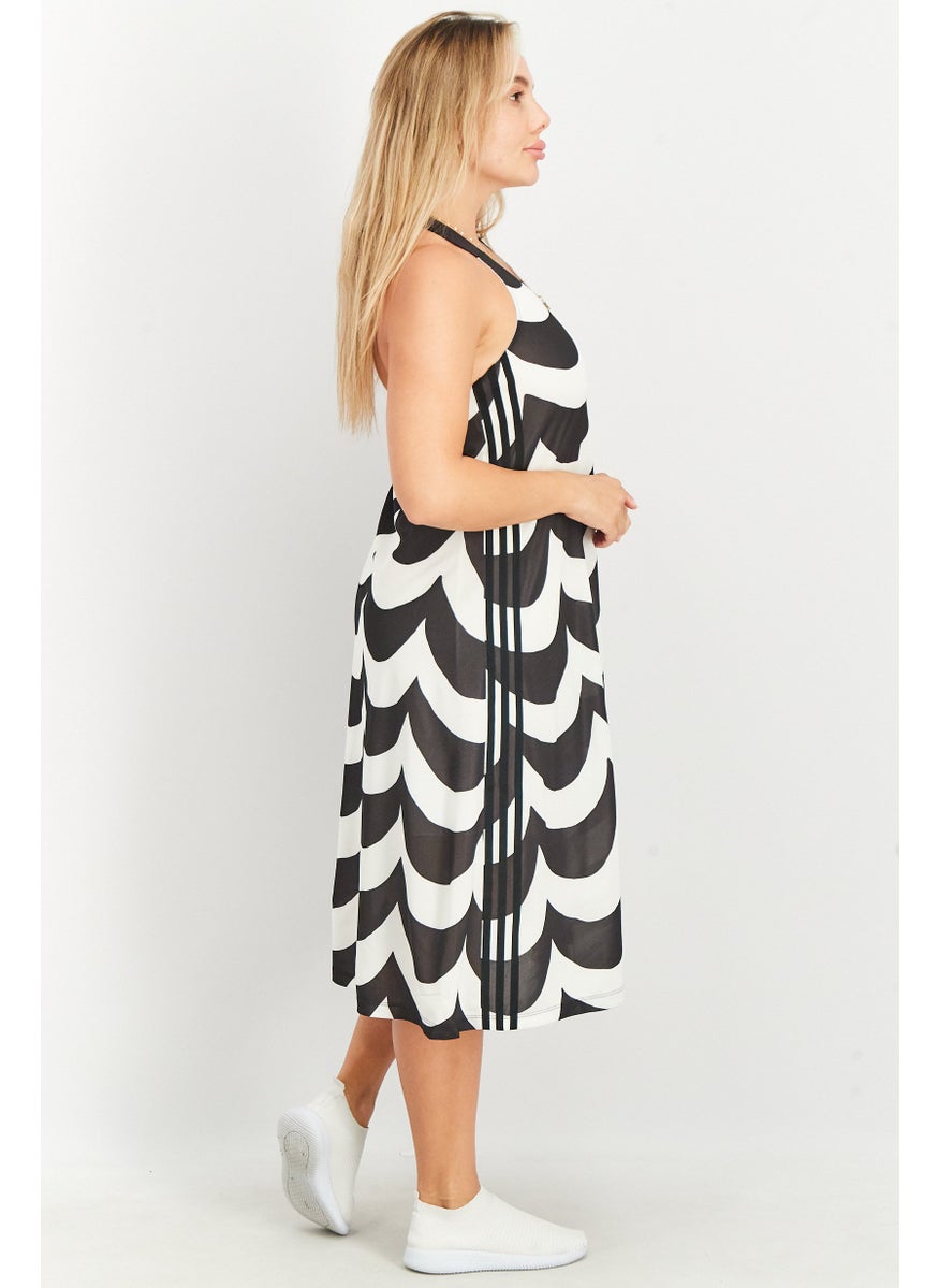 adidas Originals Women Sportwear Fit Midi Tank Dress, Black  - Image 3