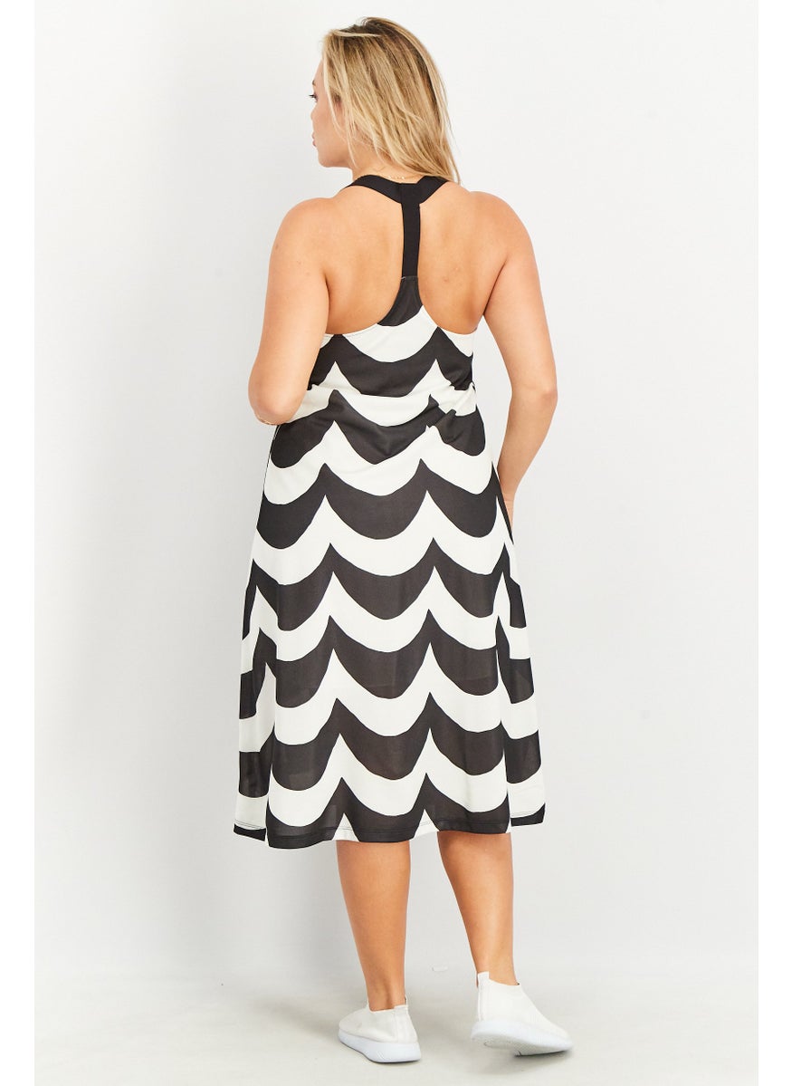 adidas Originals Women Sportwear Fit Midi Tank Dress, Black  - Image 2