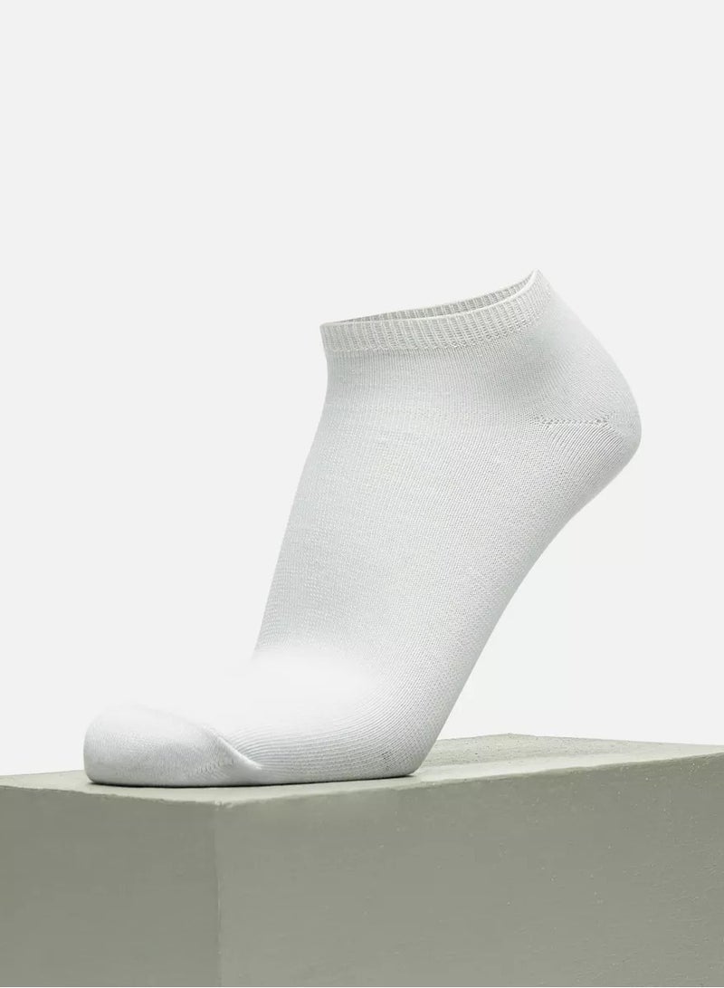 ALLKING Bravo Cotton Ladies 5 Pairs Sports Sneaker Length Socks - Special Design for Sneaker & Running Workout - Free Size, Pack Of 5 (White)  - Image 5